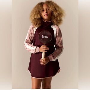 Kith Maroon and Blush Long Sleeve Dress